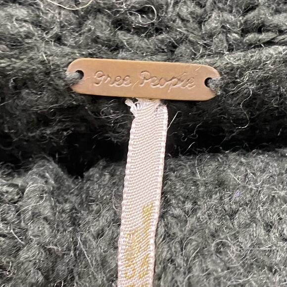 Free People Sweater Womens Medium Green Shawl Collar Snap Front Dolman Cardigan - Picture 2 of 8